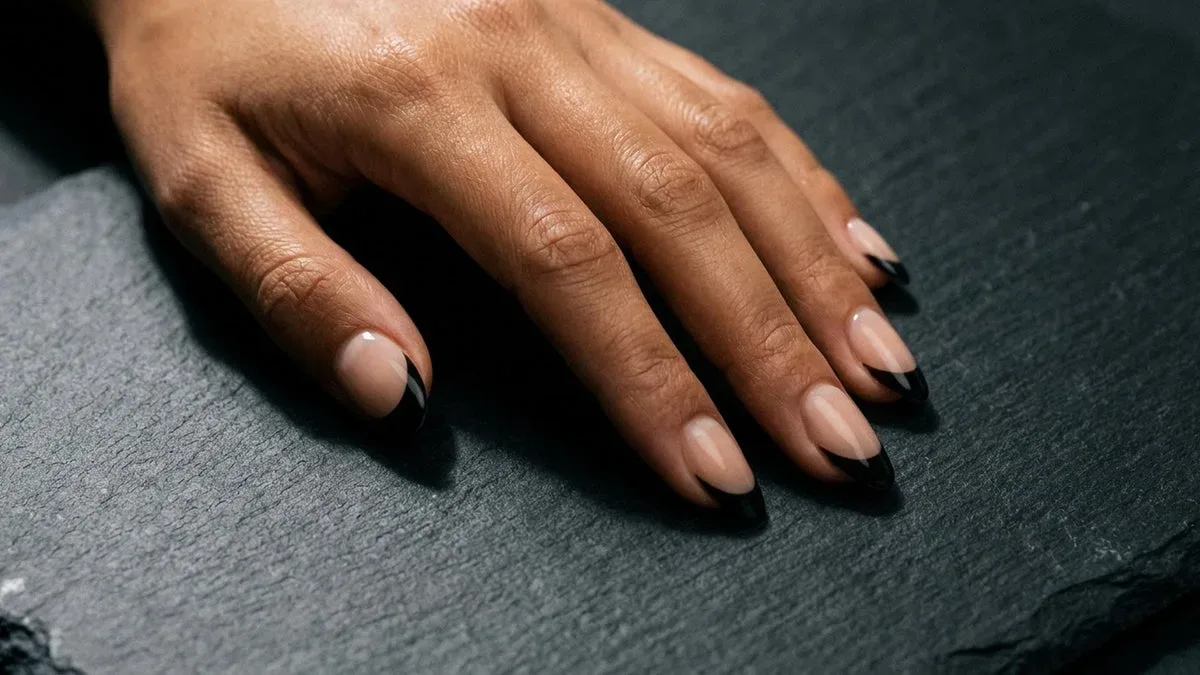 Do black French tip nails convey a specific personality or style