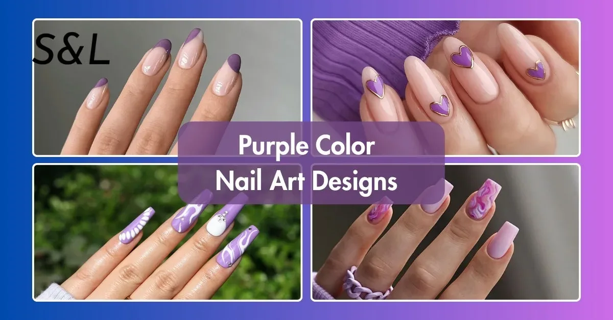 How can purple nail designs be adapted for each season