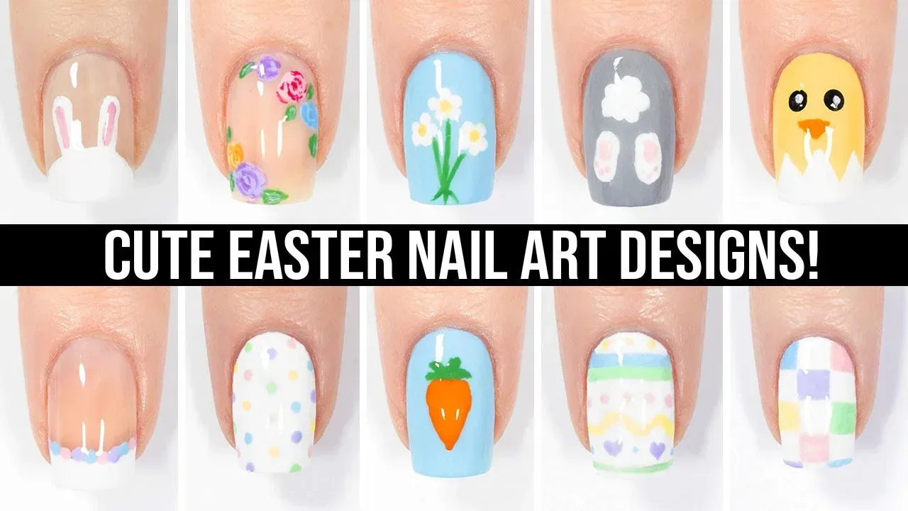 How can you create easy Easter nail art at home