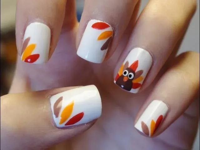 How can you create easy Thanksgiving nail art designs How can you create easy Thanksgiving nail art designs