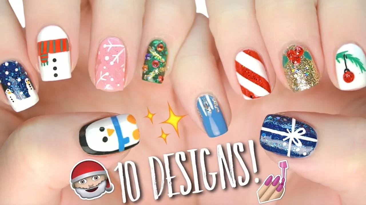 How can you create simple and easy Christmas nail designs at home How can you create simple and easy Christmas nail designs at home