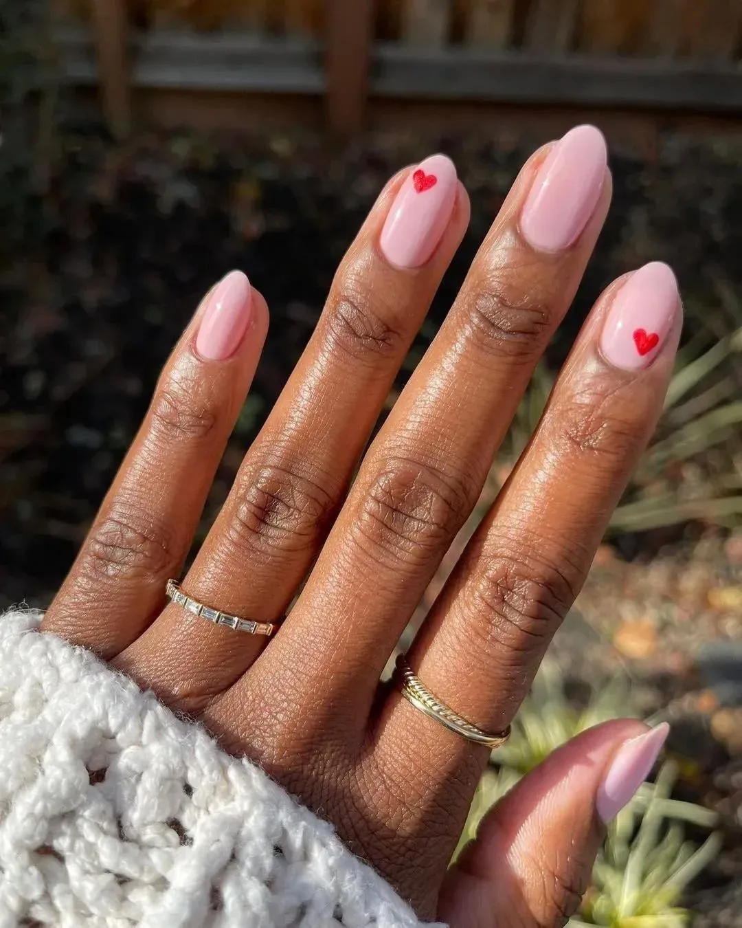 How can you create simple Valentine's Day nail ideas