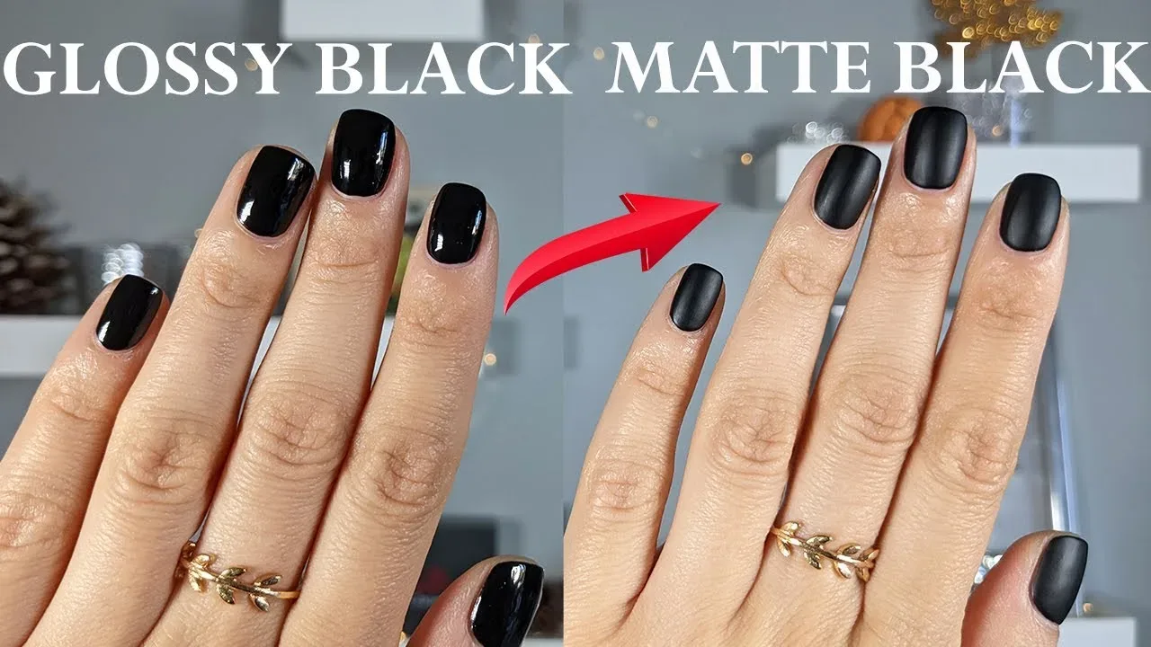 How do glossy black nail designs differ from matte How do glossy black nail designs differ from matte