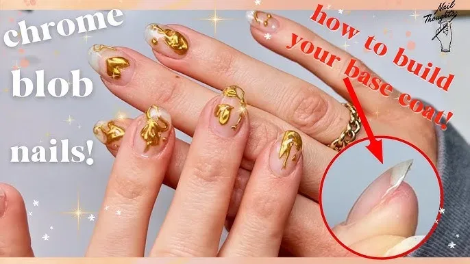 How do you achieve a gold chrome nail look