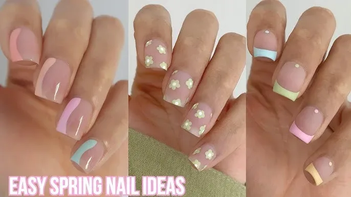 What are some fresh ideas for pastel spring nails