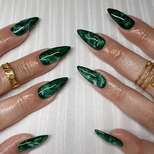 What Are Some Unique Green Nail Art Patterns