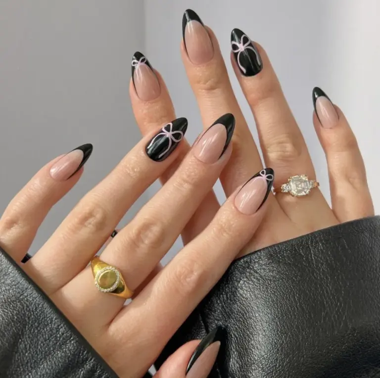 What are the best black French tip nail designs for a chic look