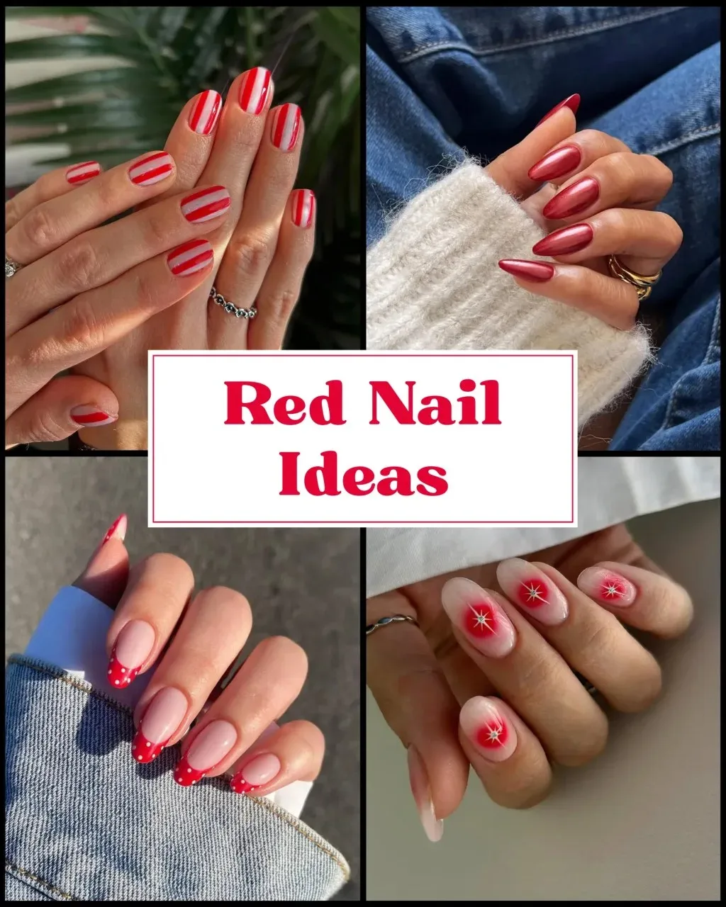What are the current trends in red nail designs