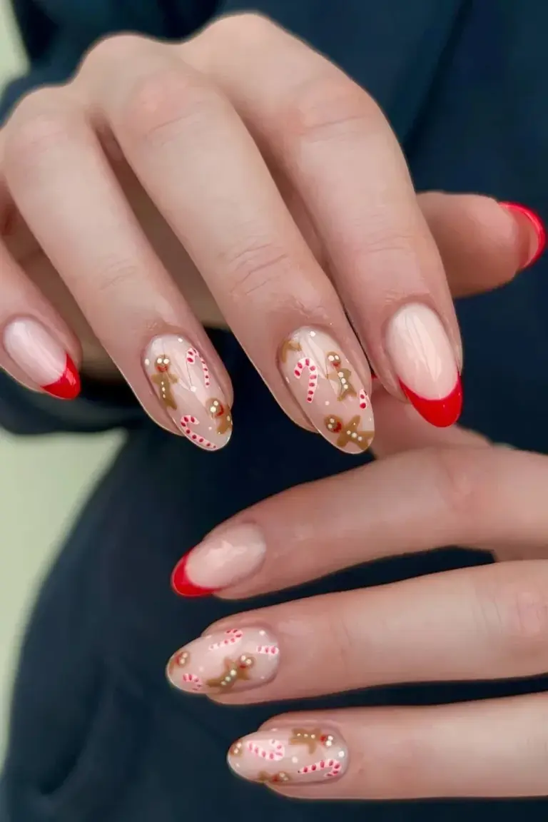 What are the most popular gingerbread nail designs for the holiday season