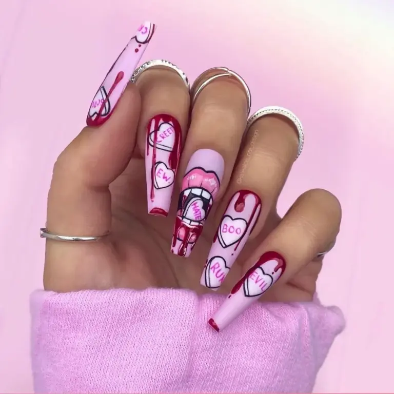 What are the most popular pink and white nail designs