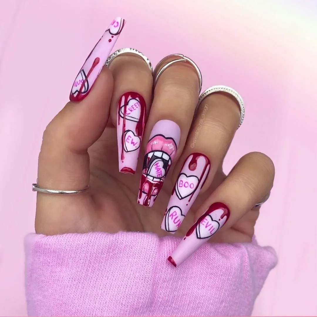 What are the most popular pink and white nail designs