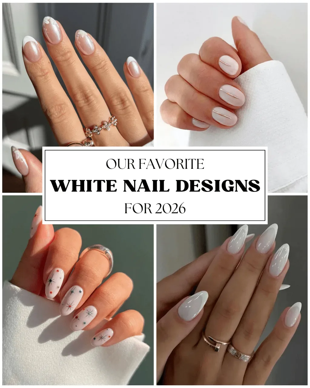 What are the most popular white nail design ideas for a chic look