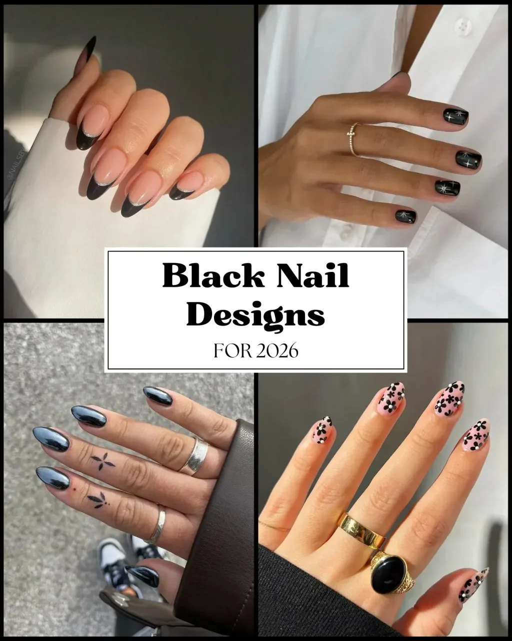 What defines a trendy black nail design in current fashion What defines a trendy black nail design in current fashion