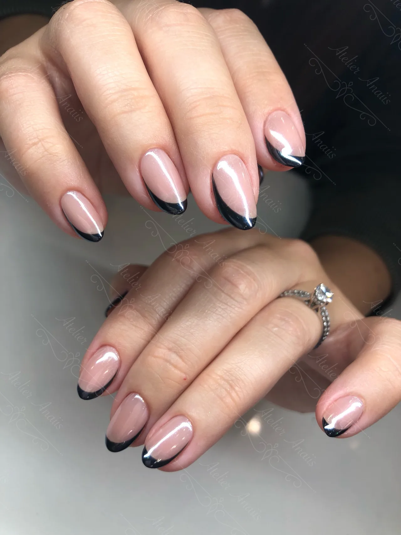 What do black French tip nails symbolize
