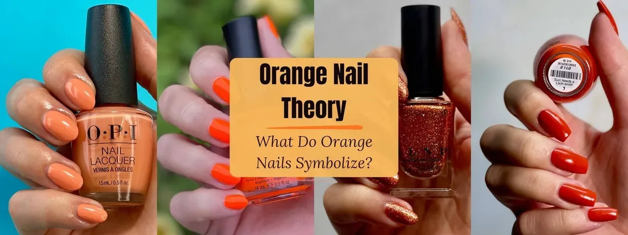 What does the color orange symbolize in nail art