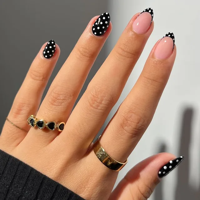What is the difference between French tip and reverse French tip black nail designs