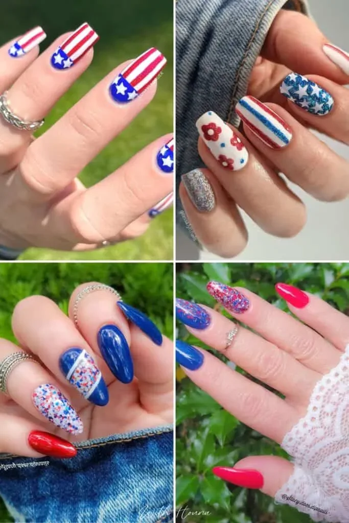 What makes a Fourth of July nail design classy