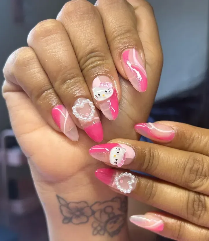 What makes a Hello Kitty nail design 'cute'