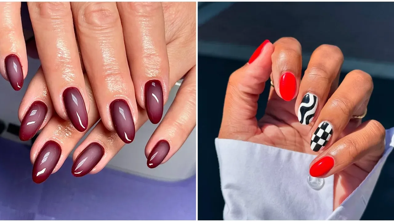 What red nail art techniques are currently trending