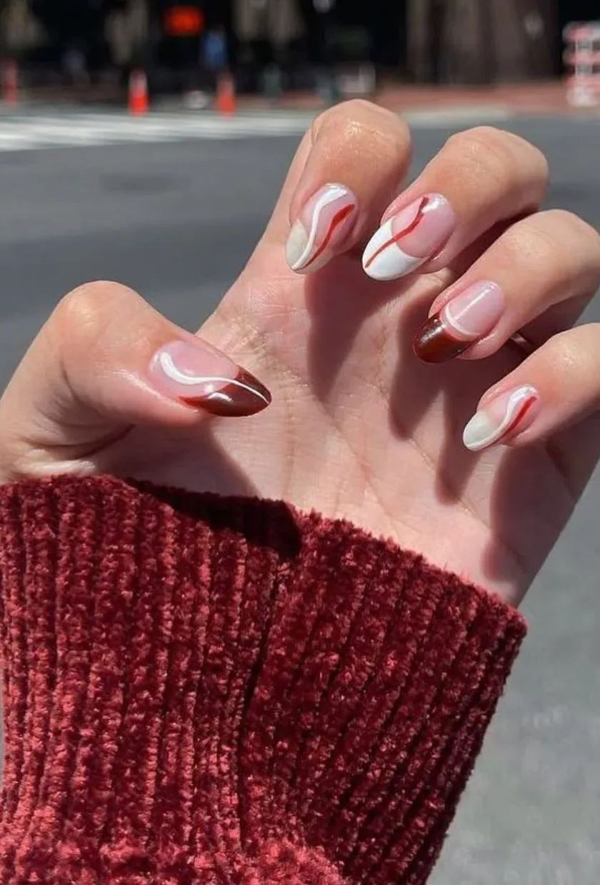 What red nail designs are best for a minimalist aesthetic