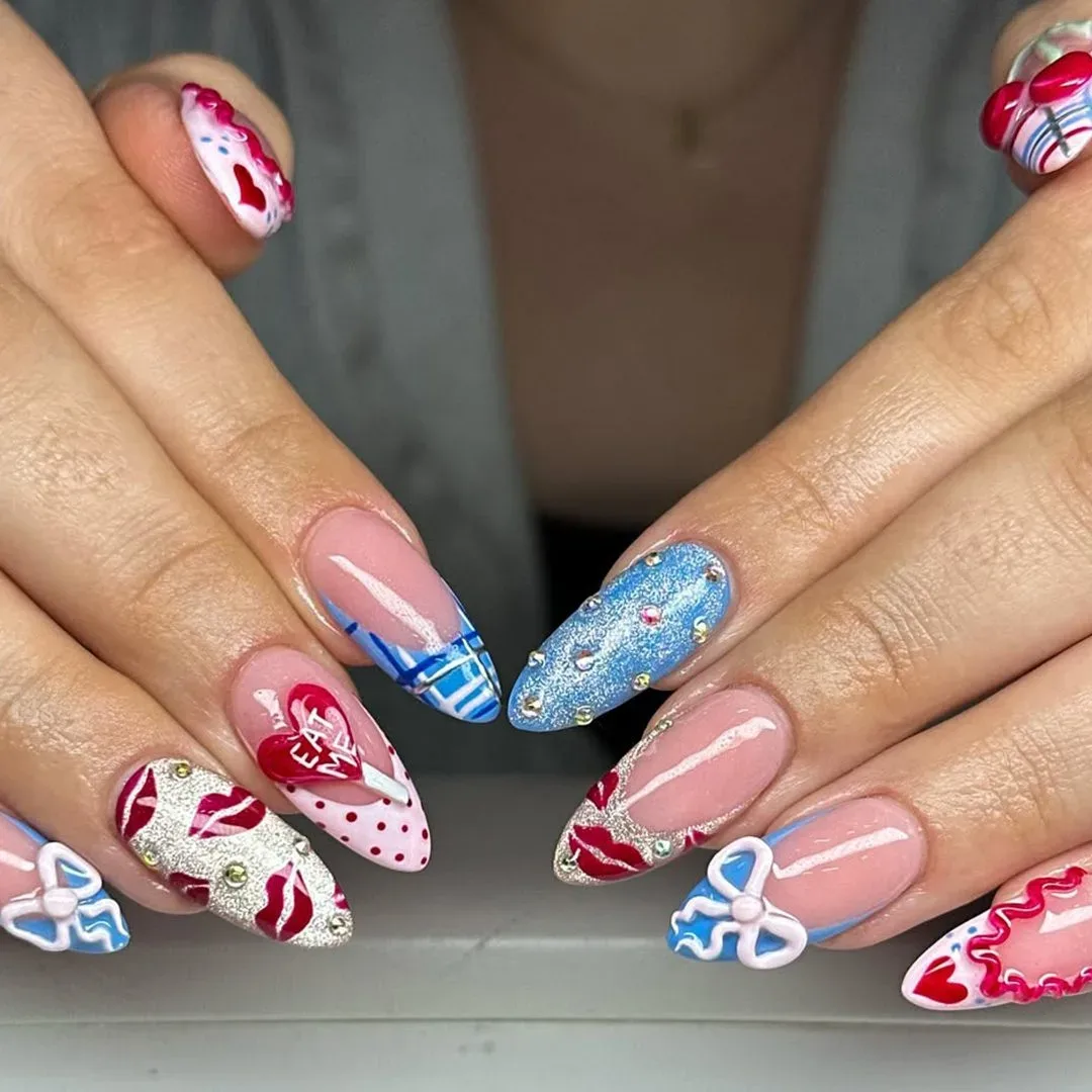 What trends are influencing Valentine's Day nail art