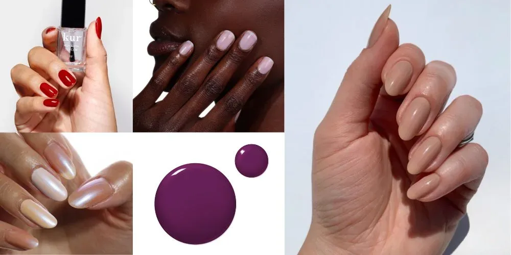 Which finishes of maroon nail varnish are most suitable for formal events versus casual wear