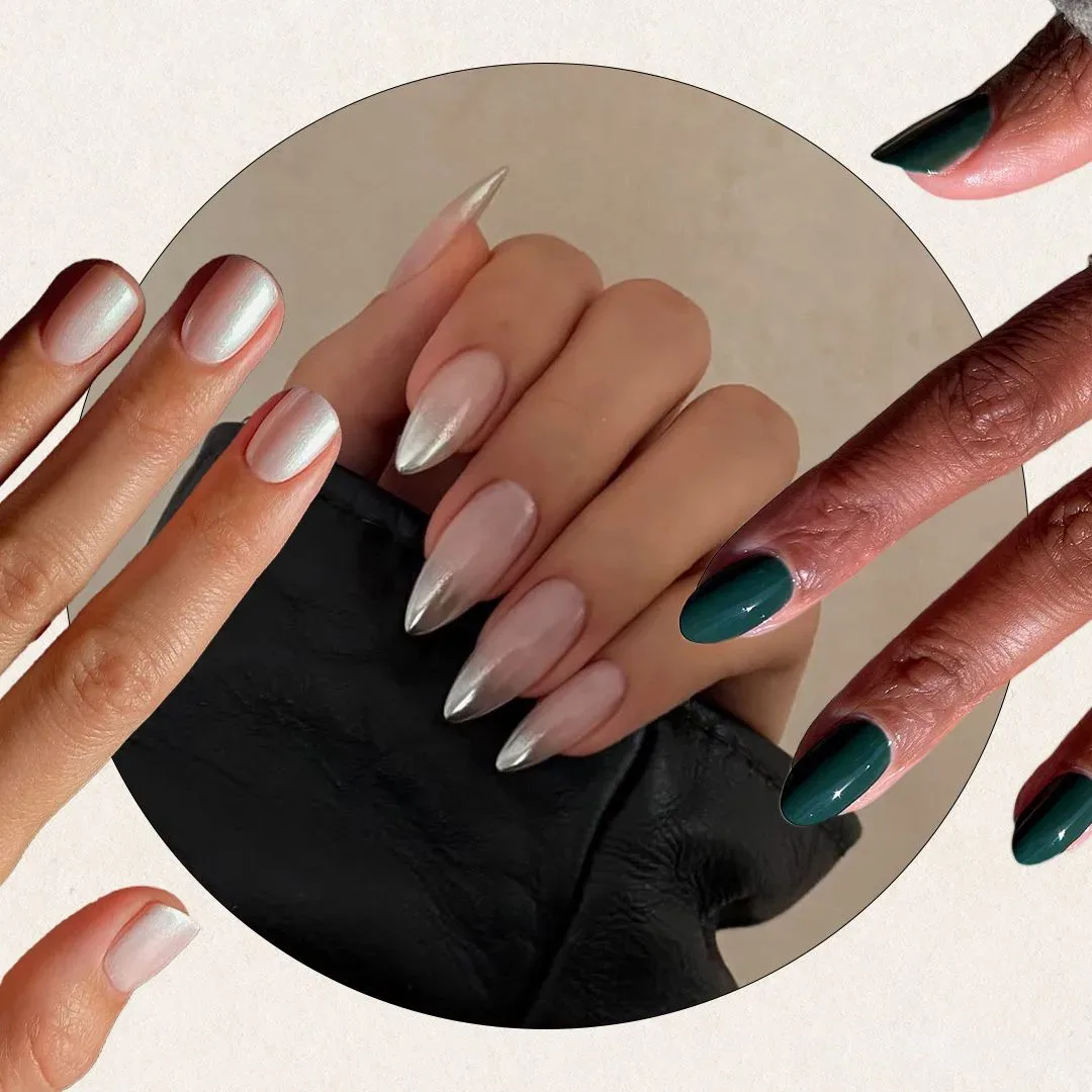 Which metallic nail colors are trending for New Year's