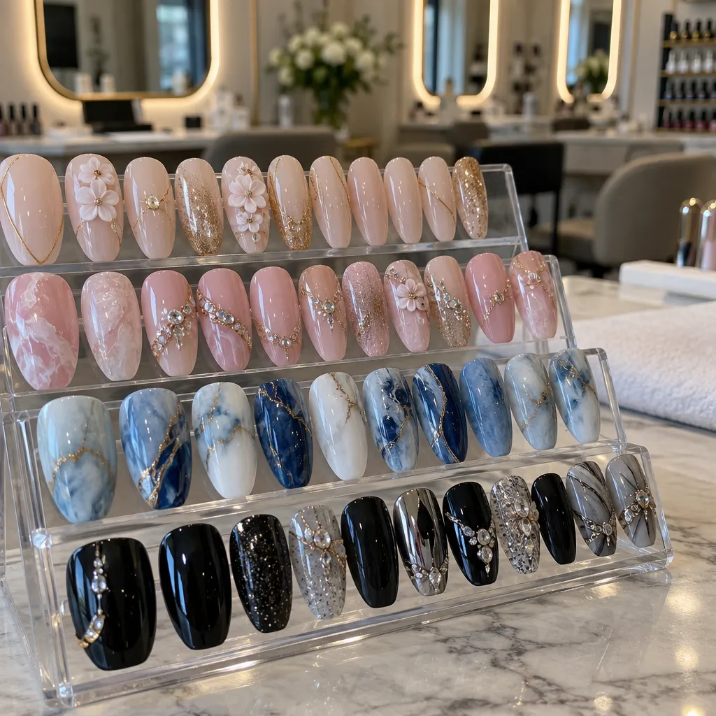 Intricate nail art designs created at Ruby Nails & Spa
