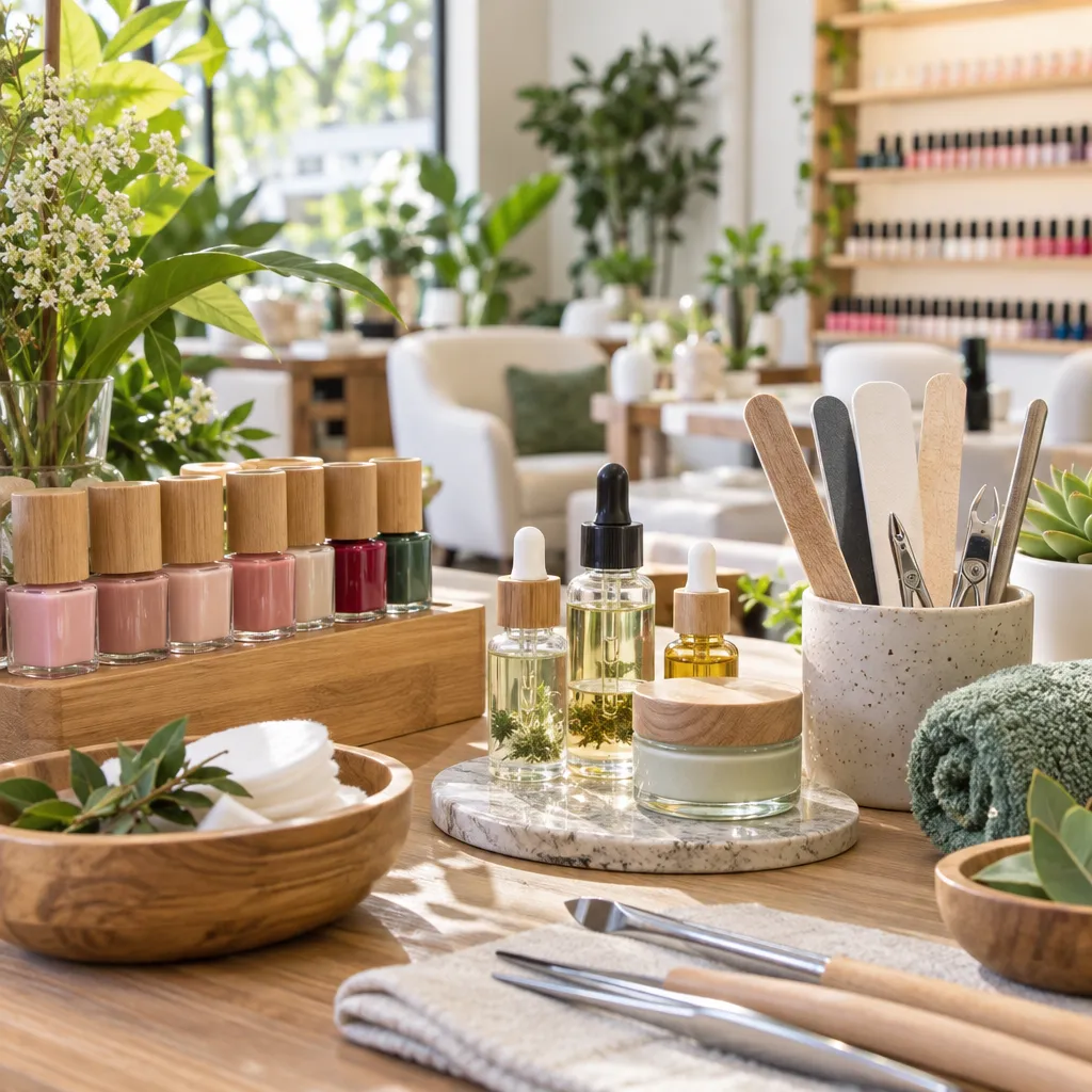 Variety of nail polish colors available at LCS Nails Frisco for pedicure services